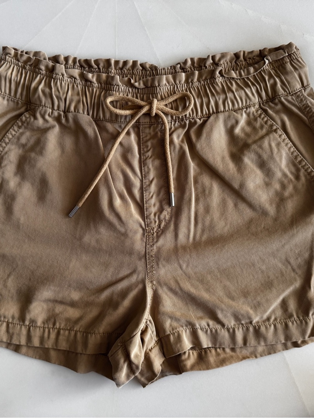 LOFT Drawstring Utility Shorts in Tan